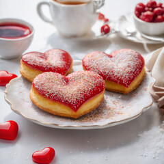 heart-shaped dessert celebrating Valentine's Day