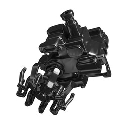 Metal abstract shape, 3d render © neurostructure