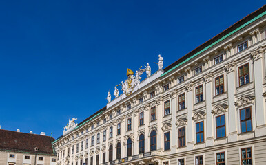 The Innerer Burghof in the Hofburg imperial palace in Vienna, Austria