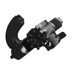 Metal abstract shape, 3d render © neurostructure