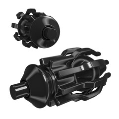 Metal abstract shape, 3d render © neurostructure