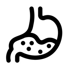 Stomach Acid Line UI Icon