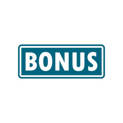 Bonus blue sign icon isolated on transparent background
