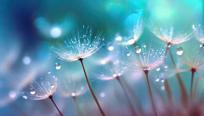 Dewdrops on a Beautiful Dandelion - Background