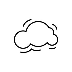 Cloud outline icons, minimalist vector illustration ,simple transparent graphic element .Isolated on white background