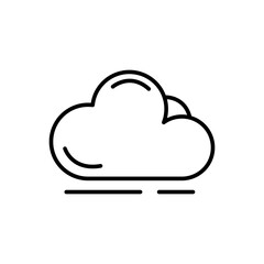 Cloud outline icons, minimalist vector illustration ,simple transparent graphic element .Isolated on white background
