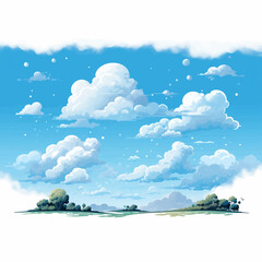 Fototapeta premium sky, sea, water, cloud, ocean, clouds, nature, summer, landscape, blue, horizon, sun, beach, weather, cloudscape, sunlight, day, wave, white, cloudy, heaven, coast, light, travel, lake