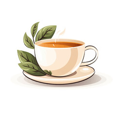 tea, cup, drink, coffee, green, beverage, white, isolated, hot, breakfast, mug, flower, food, saucer, teacup, leaf, healthy, mint, fresh, plate, herbal, object, cafe, flowers, refreshment