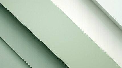 Obraz premium Abstract monochrome geometric paper shapes and lines in light green color as background texture