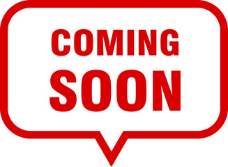 Coming soon red banner, coming soon red sign