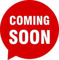 Coming soon red banner, coming soon red sign