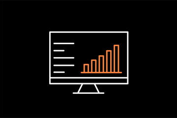 success illustration in dark style. Flat vector illustration.