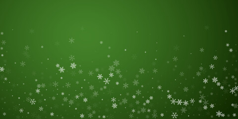 Falling snowflakes christmas background. Subtle
