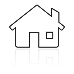 Fototapeta na wymiar Home icon vector. House line icon. Building symbol. Home icon vector for web, computer, mobile app and logo. Vector illustration.