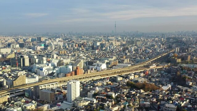 東京都北区・赤羽駅付近を上空から１