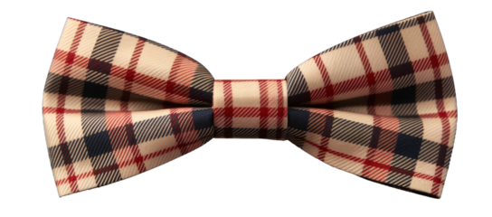 bow tie with checkered motif isolated background, clipart
