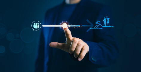 Synergy in Success: Business Team Achieving Goals through Teamwork