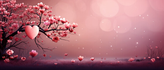 valentines day wallpaper copy space, beautiful abstract background in love concept
