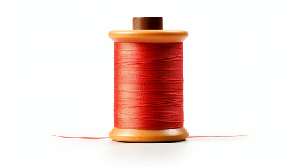 Spool of Thread and Needle isolated on white background