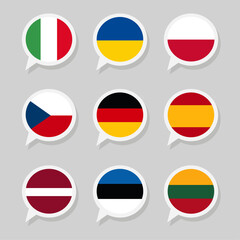 Flags of the world vector nationality  - obrazy, fototapety, plakaty