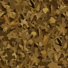 Naklejka premium Realistic camouflage Seamless forest pattern. Branches and Oak leaves. Useable for hunting and wildlife photography purposes. Seamless vector illustra