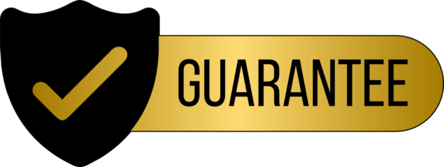 Guarantee golden label badge sticker, gold guarantee label