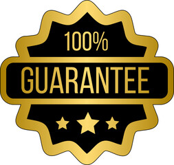 Guarantee golden label badge sticker, gold guarantee label