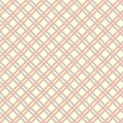 pastel Check plaid pattern in pink and beige