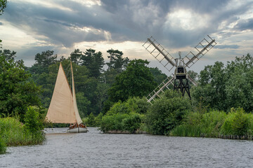 Sailing Boat on the Norfolk Broads