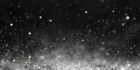 Texture background abstract black and white or silver Glitter and elegant for Christmas. Dust white. Sparkling magical dust particles. Magic concept. Abstract background with bokeh eff : Generative AI