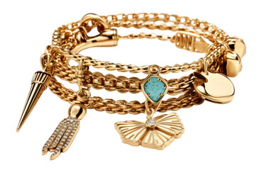 Gold and Charm Bracelet, Capturing Attention with Its Luxurious Luster and Delicate Ornaments