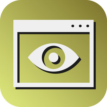 Web Visibility Vector Glyph Gradient Background Icon Design