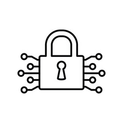 Cyber security icon vector Cyber  protection logo