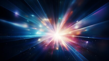 prism light leak texture for photo overlay and effect. lens flare in abstract background. bokeh effect with glow and magical lights on black background. : Generative AI