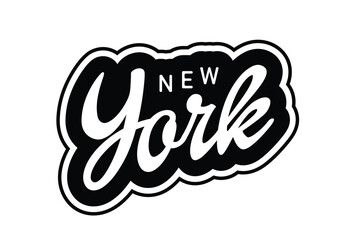 New York city typography design. For apparel,t-shirt,print,home decor elements. Vector illustration. - 696788149