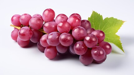 red grapes isolated on a white background