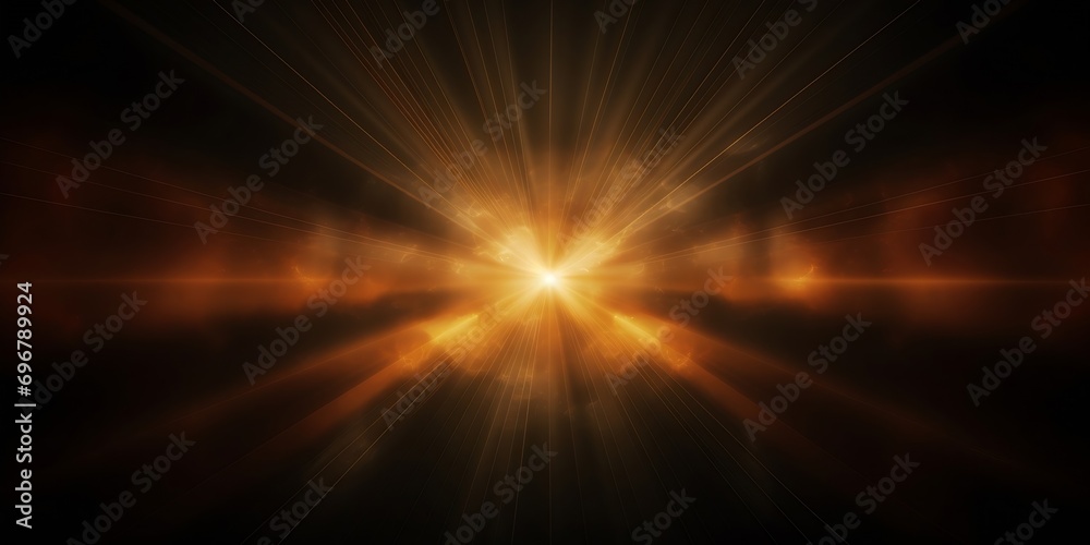 Aufkleber sun light overlay. sun rays overlay. sun rays light isolated on black background for overlay design.