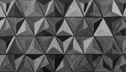abstract triangular black anthracite dark grey mosaic tile wallpaper wall or floor texture with geometric triangles background banner seamless pattern