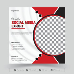 Digital marketing agency Instagram post and social media banner template
