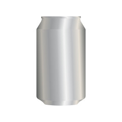 can mockup 330 ml, isolated on white background - front view. Vector illustration