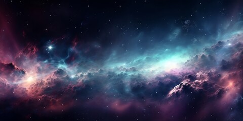 Galaxy and Nebula. Abstract space background : Generative AI