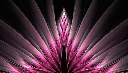 spear points in pink an abstract fractal creation with an optically challenging spear point design in black and pink