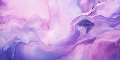Abstract fluid art background light purple and lilac colors. Liquid marble. Acrylic painting on canvas with violet shiny gradient. Alcohol ink backdrop with pearl wavy pattern. : Generative AI - obrazy, fototapety, plakaty