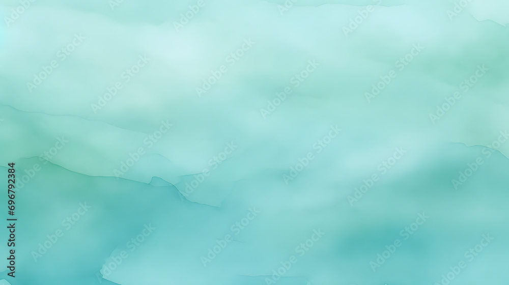 Wall mural light blue green abstract pattern. gradient. painted watercolor paper texture. teal color art backgr