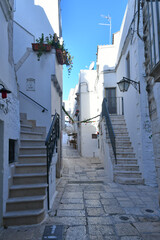 A street of Cisternino, a small town in the Puglia region of Italy.