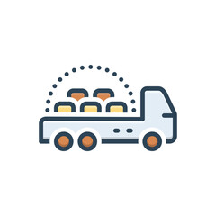 Color illustration icon for pickup