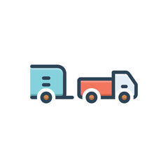 Color illustration icon for pickup