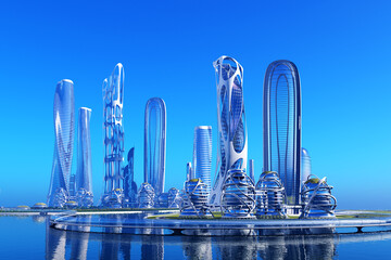 Future Beautiful city of fantasy