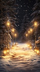Enchanting Winter Pathway