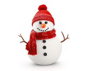 snowman isolated on white background